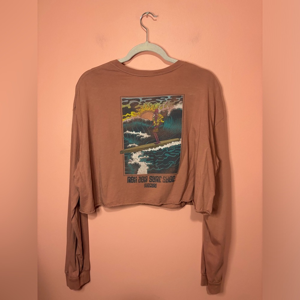 Rip Curl Ron Jon Surf Shop Surfing Skeleton Cropped Long-sleeve